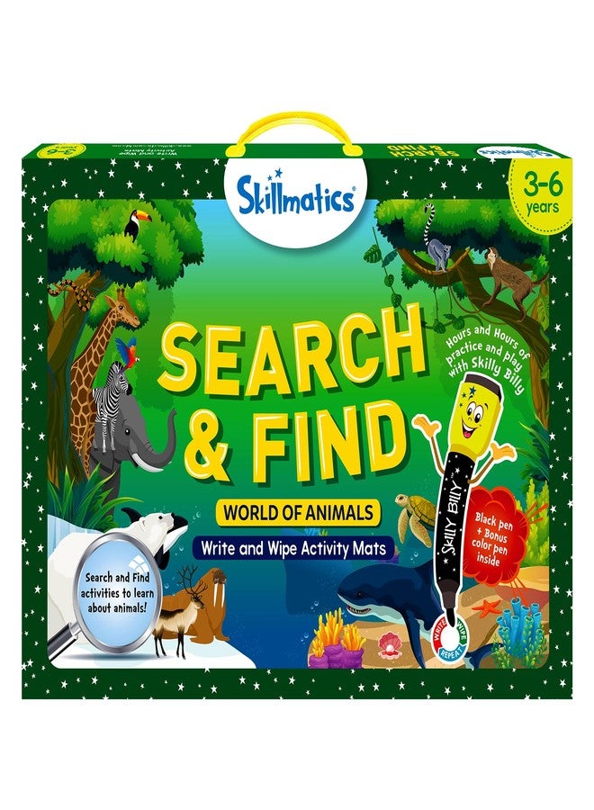 Skillmatics Search and Find Animals Educational Game - Reusable Preschool Learning Activities, Perfect for Toddlers & Kids Who Love Toys, Art & Crafts, Builds Vocabulary, Gifts for Ages 3, 4, 5, 6 - Image 1